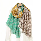 Chèche multicolore façon patchwork