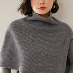 Court poncho en cachemire