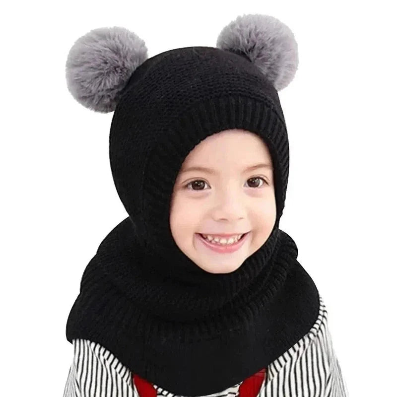 Couvre-chef enfant façon bonnet cagoule