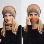 Duo bonnet et tour de cou femme