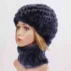 Duo féminin bonnet et écharpe