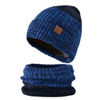 Duo homme bonnet et tour de cou en tricot