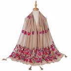 Écharpe à broderie florale