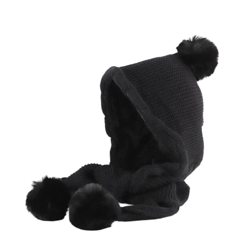 Écharpe à capuche adulte avec pompon