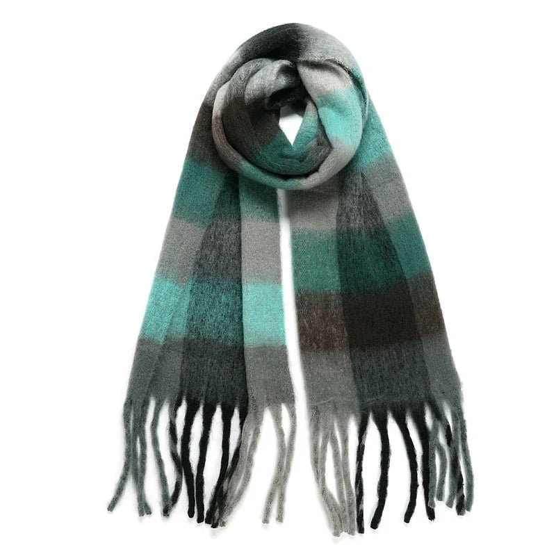 Écharpe à carreaux de style plaid