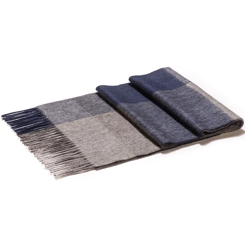 Écharpe à carreaux en laine pour homme