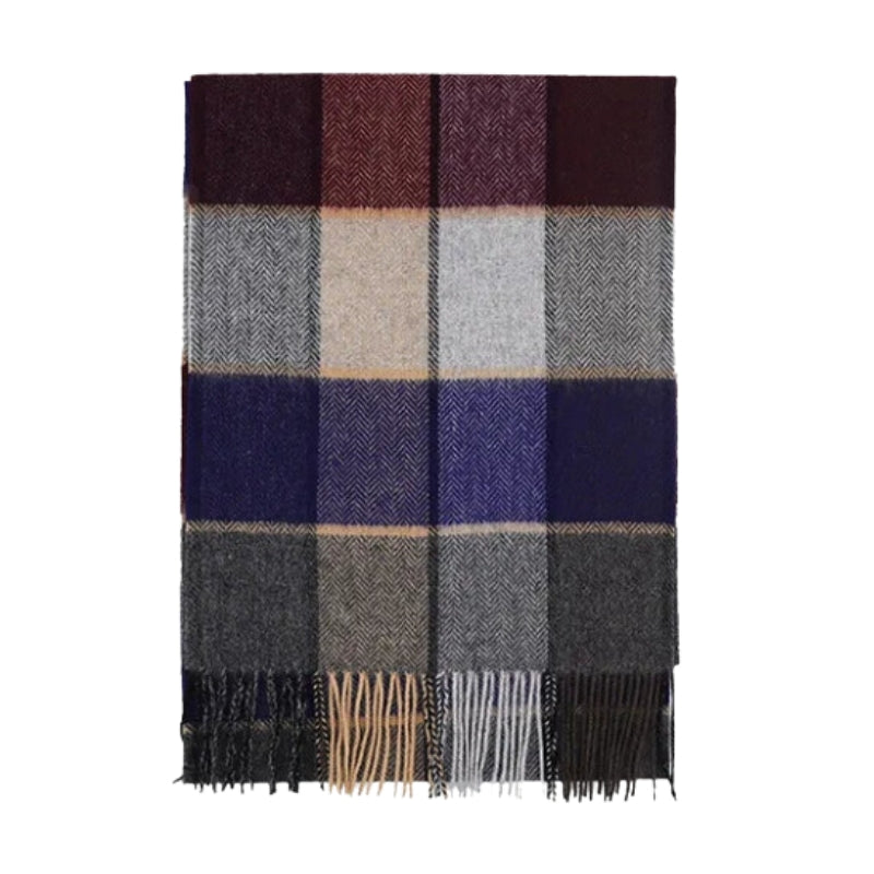 Écharpe à carreaux façon tartan