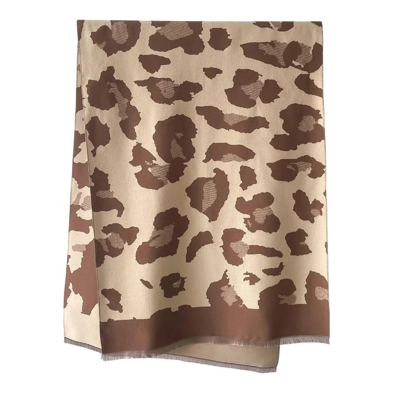 Écharpe à imprimé léopard pour femme