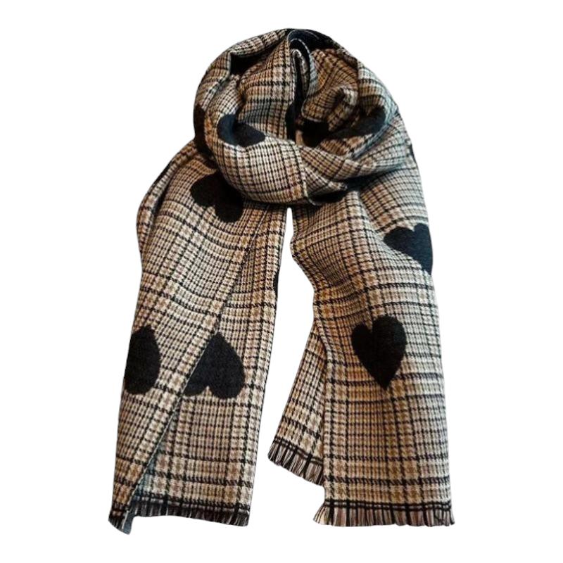 Écharpe à motif cœur
