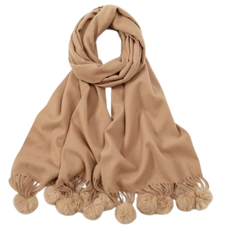 Écharpe à motif pompon