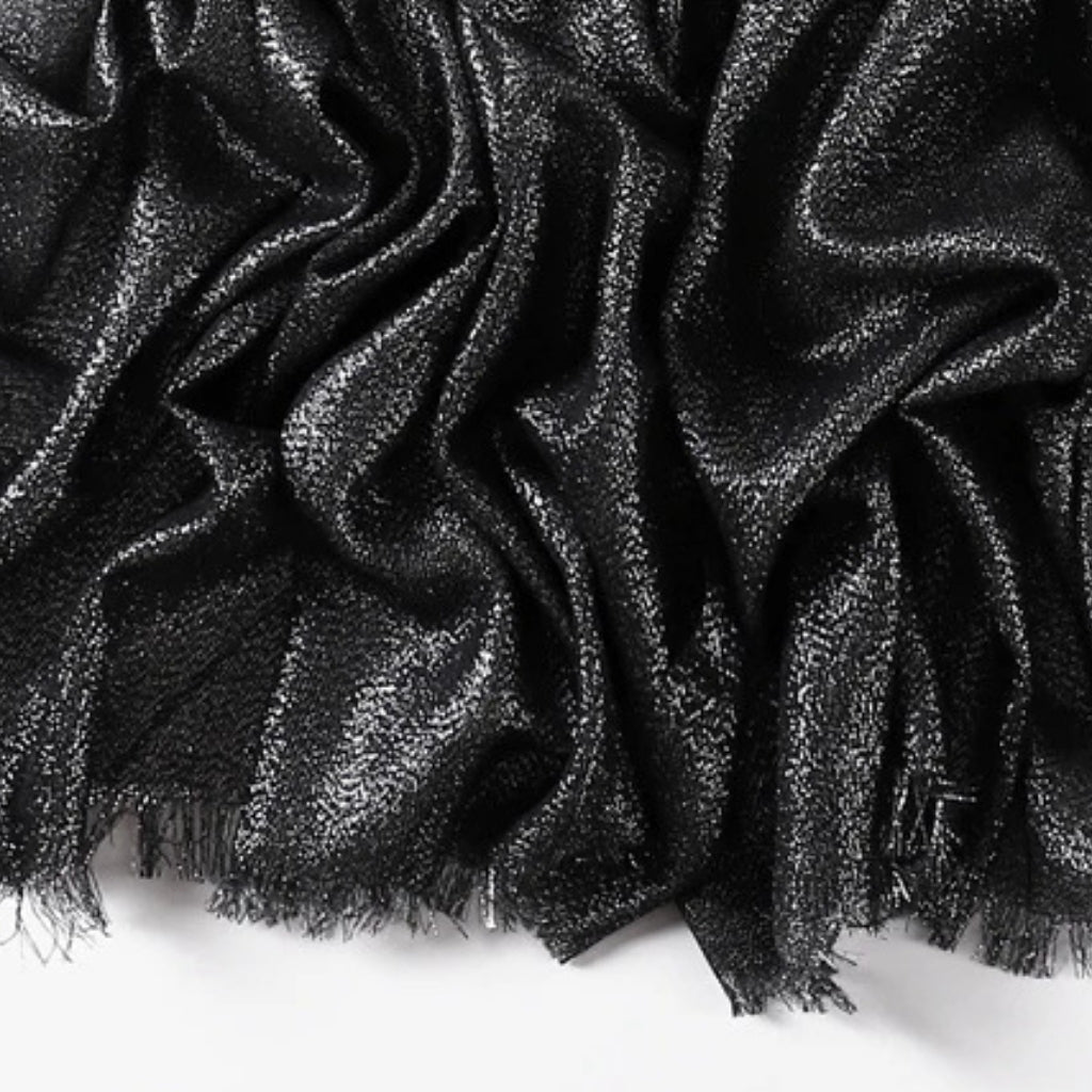 Écharpe à paillettes noire