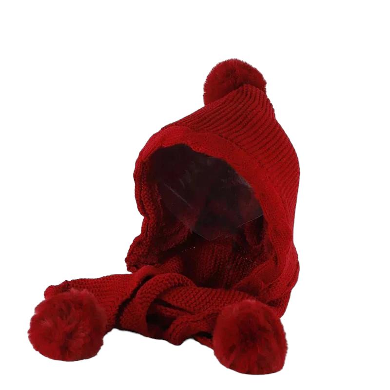 Écharpe adulte dotée d’une capuche avec pompon