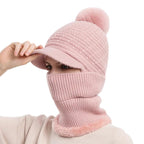Écharpe avec bonnet forme casquette