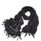 Écharpe avec dentelle en crochet
