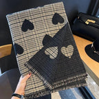 Écharpe avec motif de cœur