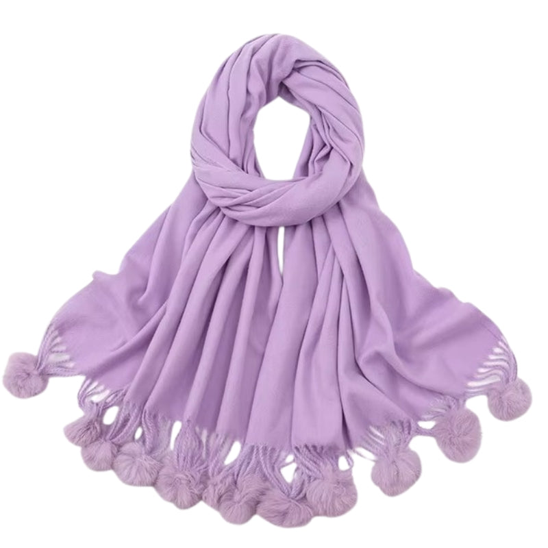 Écharpe avec pompon