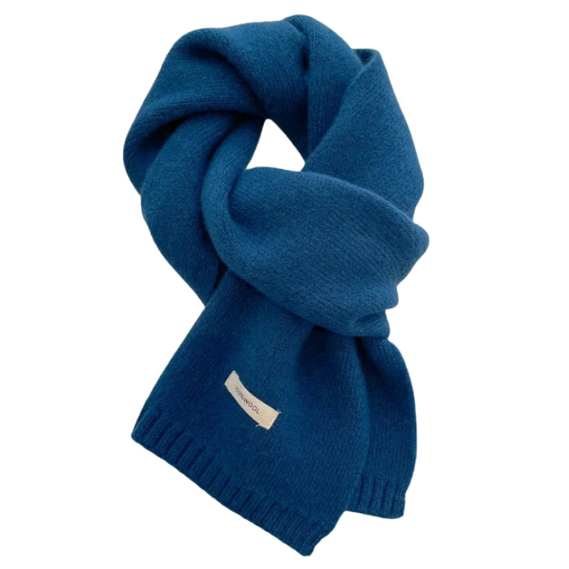 Écharpe bleu marine en laine