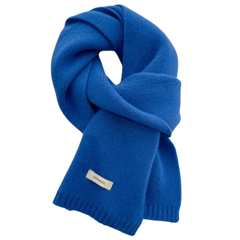 Écharpe bleue en laine