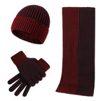 Écharpe bonnet et gants en ensemble homme