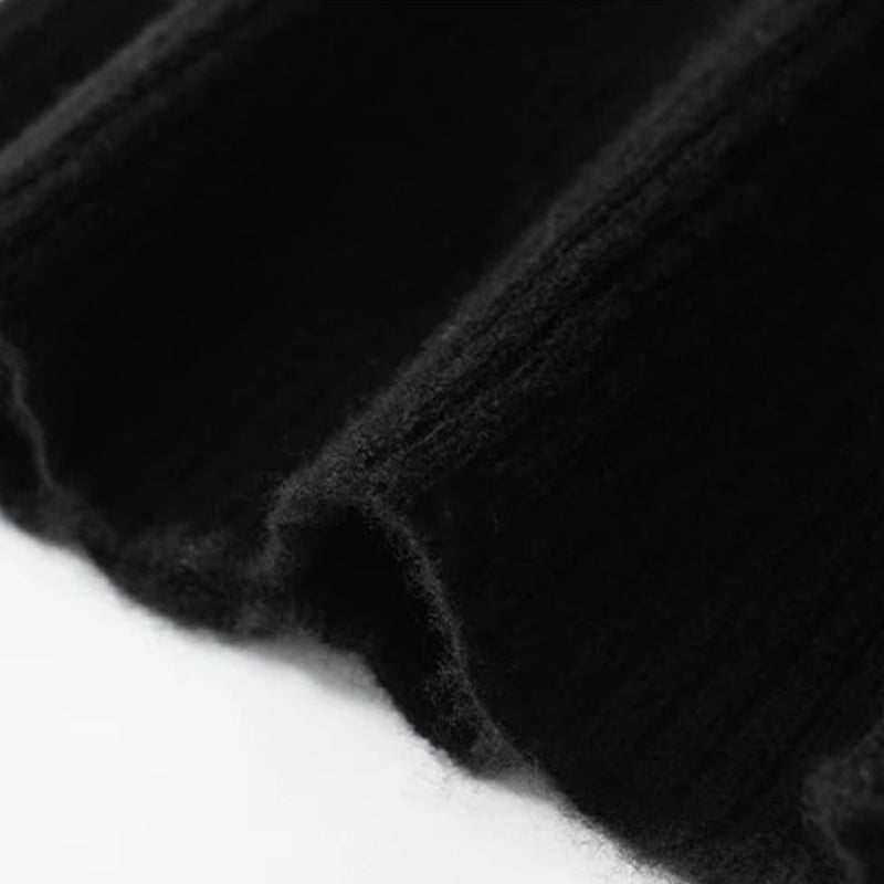 Écharpe cachemire coloris noir au format snood