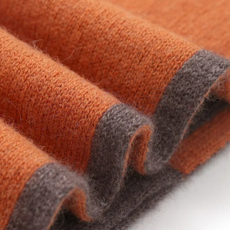 Écharpe cachemire coloris orange
