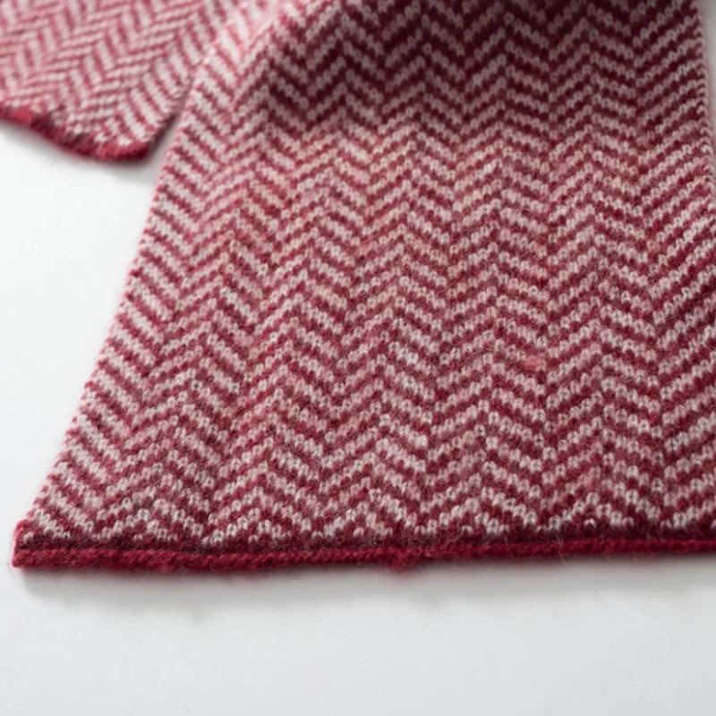 Écharpe cachemire coloris rouge
