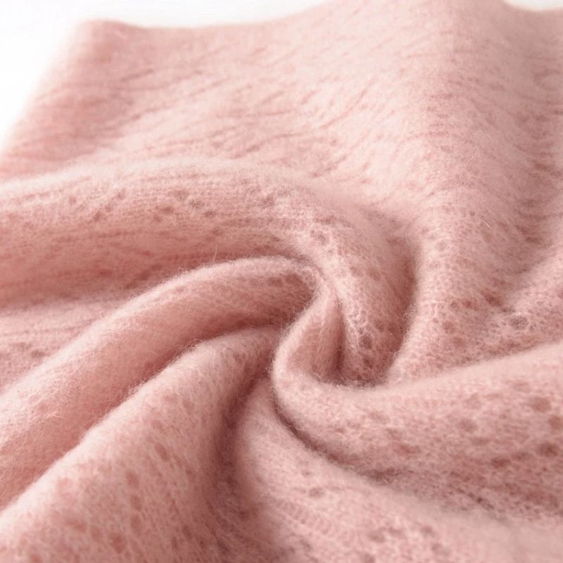 Écharpe cachemire dans un ton rose poudré