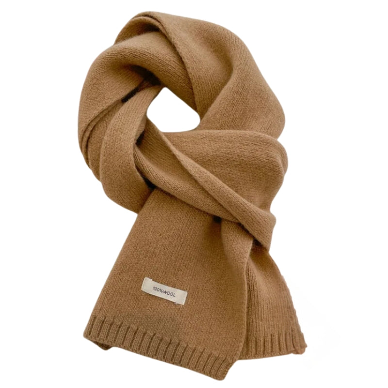 Écharpe camel en laine
