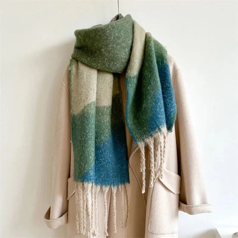 Écharpe chaude et épaisse pour femme en hiver