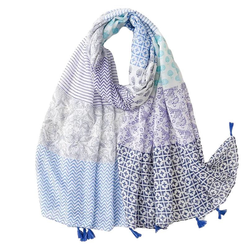 Écharpe chèche originale et multicolore
