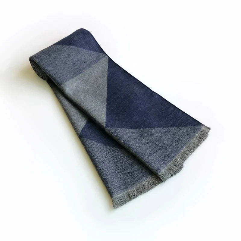 Écharpe coloris bleu marine pour homme