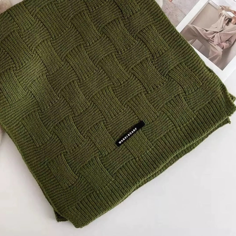 Écharpe côtelée en maille femme