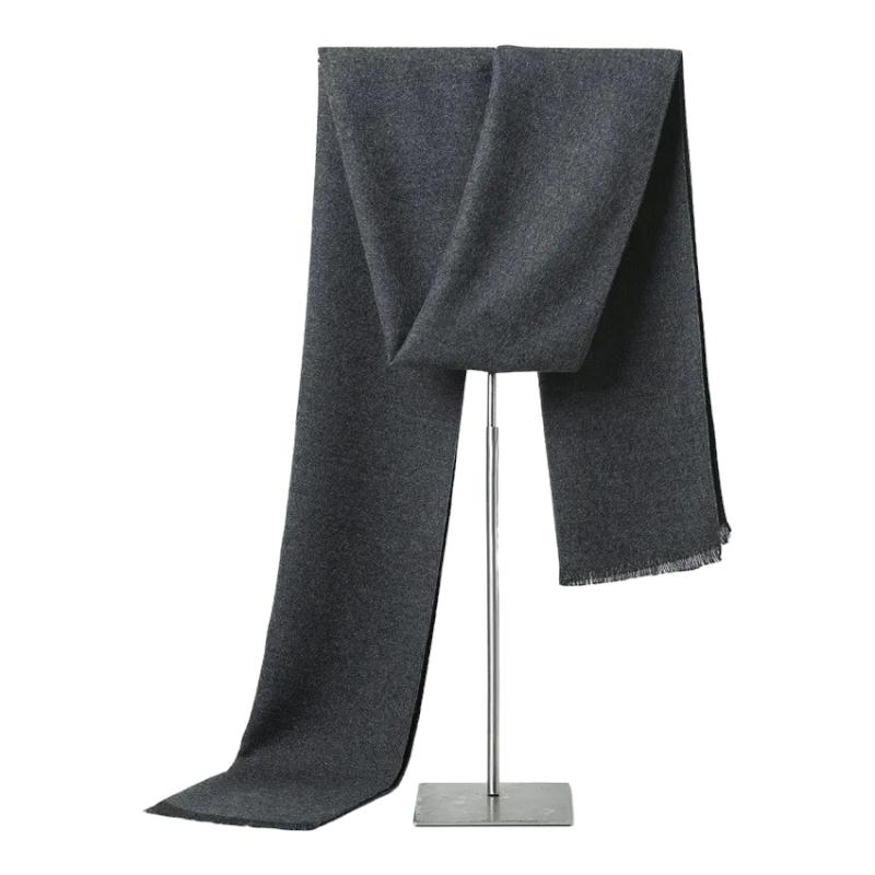 Écharpe de cachemire masculine grise