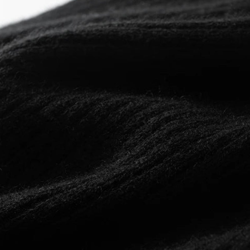 Écharpe de cachemire noire type snood