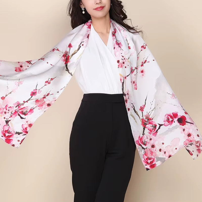 Écharpe de soie tendance pour femme
