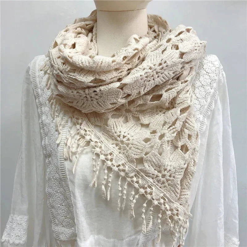 Écharpe dentelle au crochet