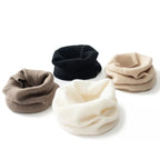 Écharpe en cachemire noir façon snood