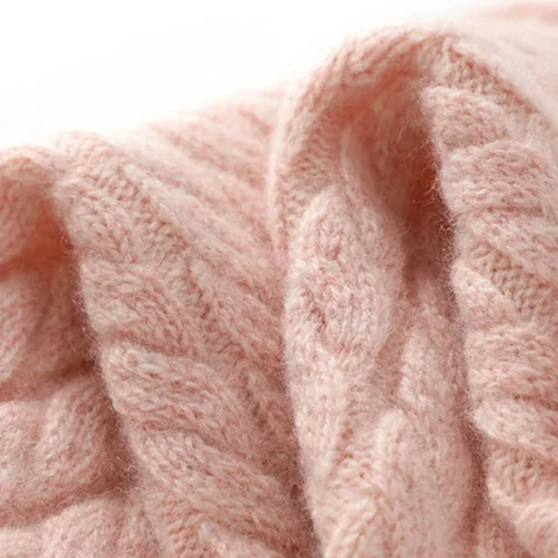 Écharpe en cachemire rose pour femme