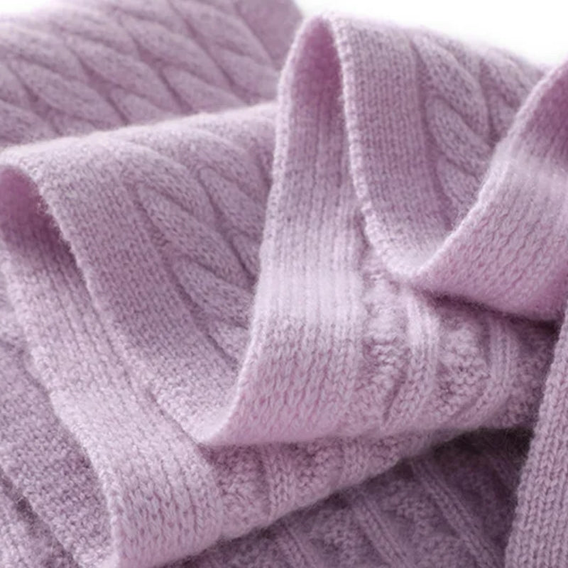 Écharpe en cachemire violet pour femme