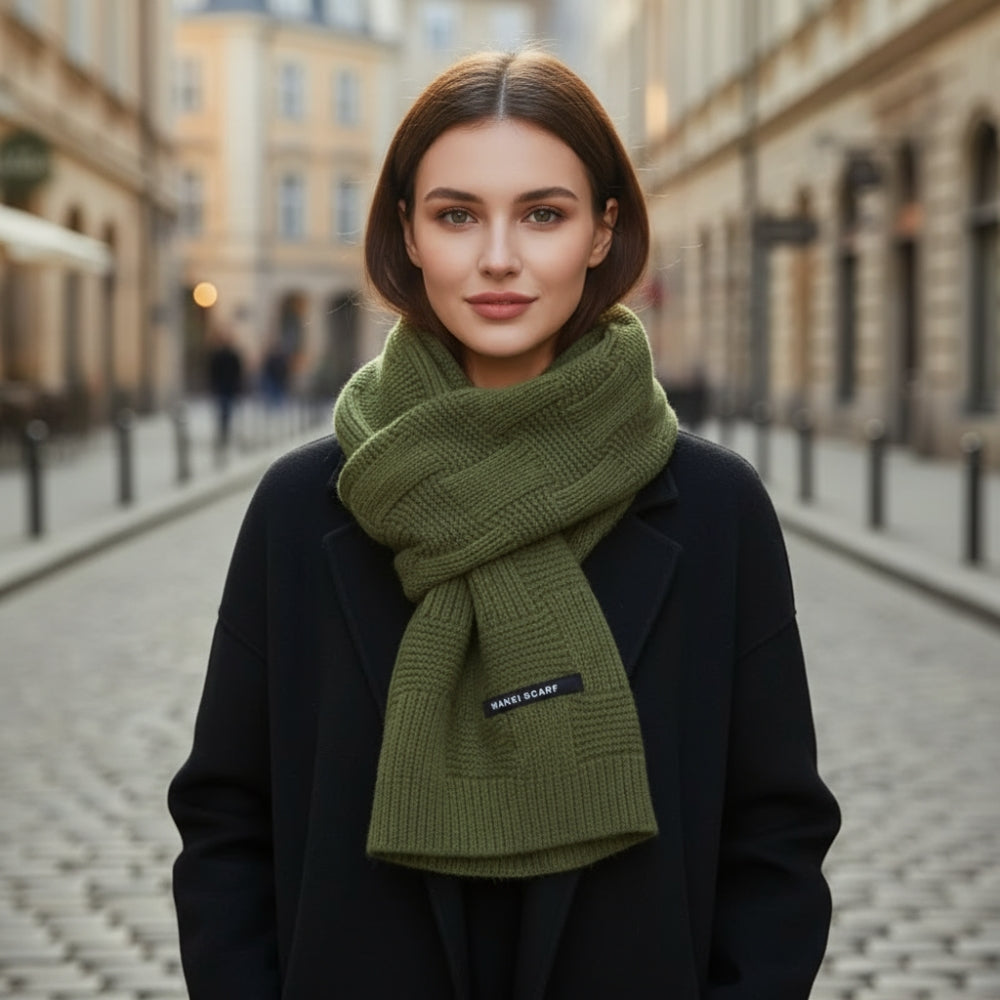 Écharpe en maille côtelée pour femme