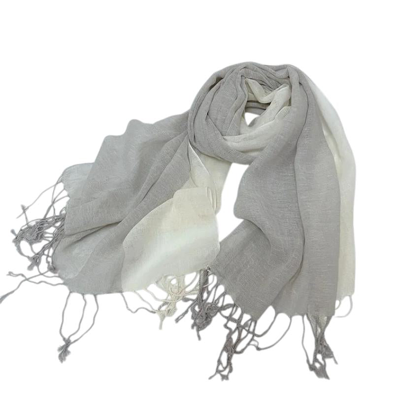 Écharpe en matières coton et lin