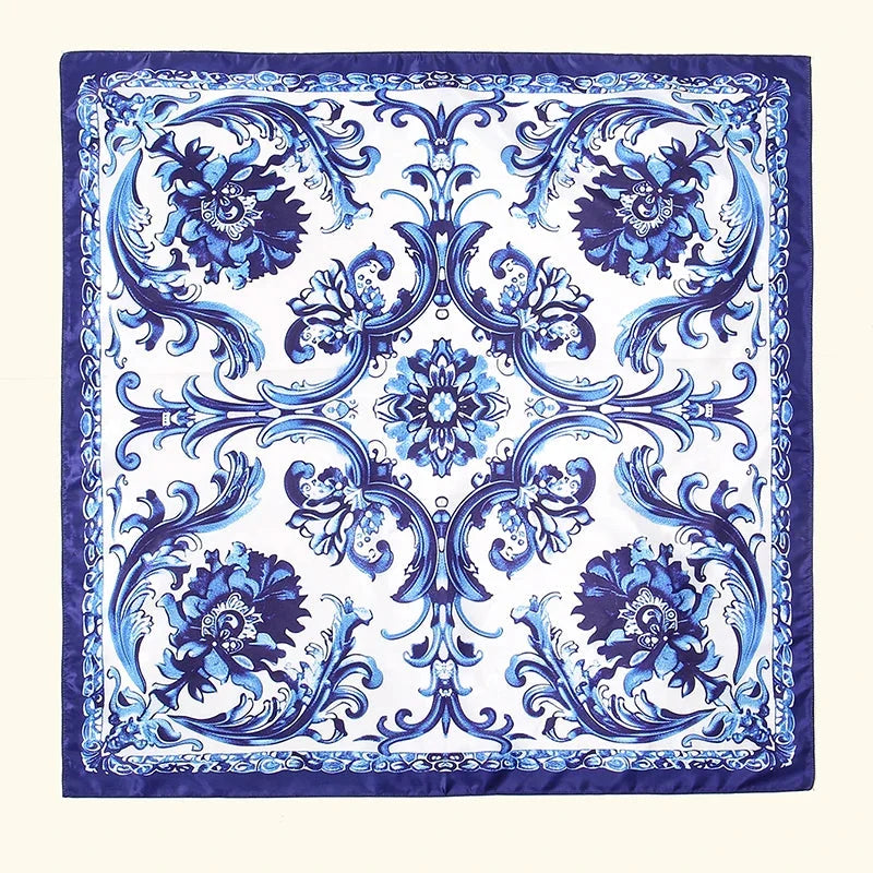 Écharpe en satin à motifs