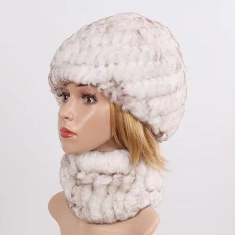Écharpe et bonnet coordonnés pour femme