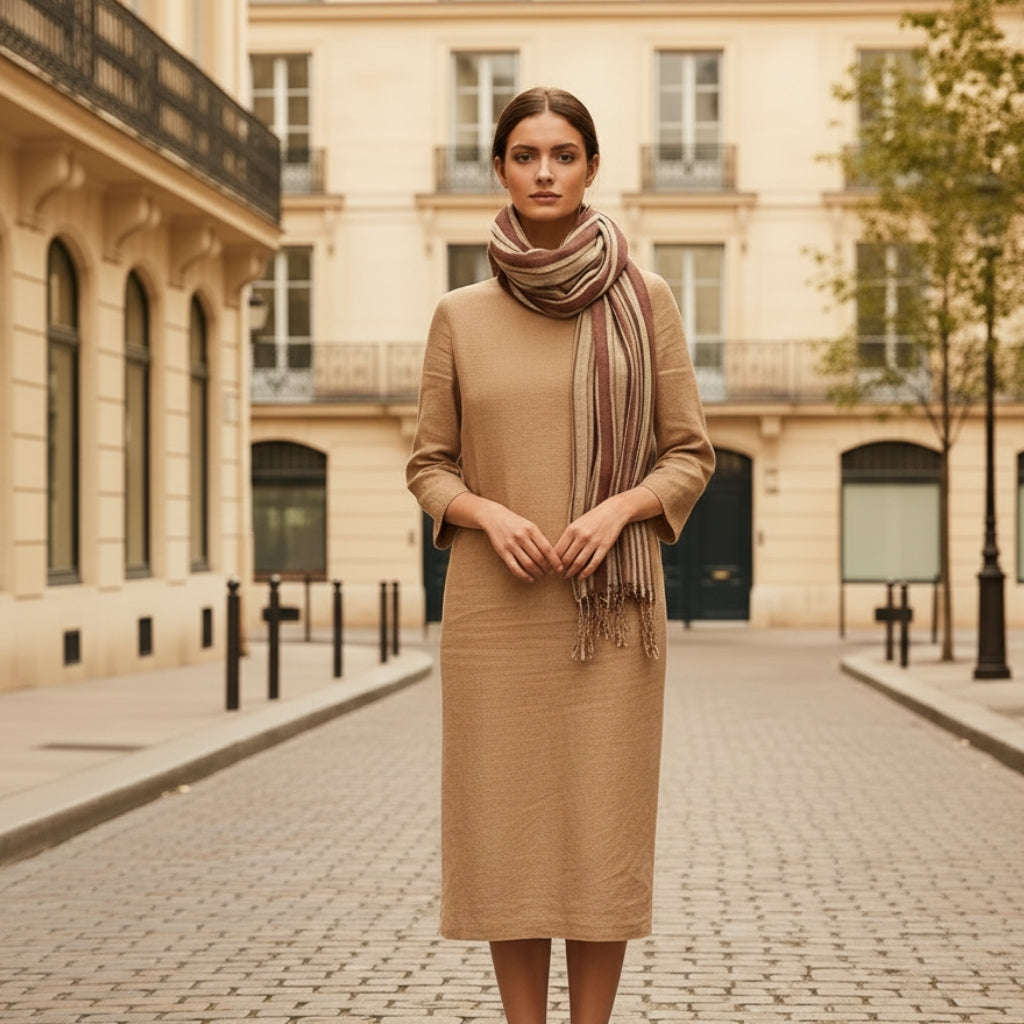 Écharpe fabriquée en coton et lin