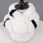 Écharpe façon fourrure de lapin