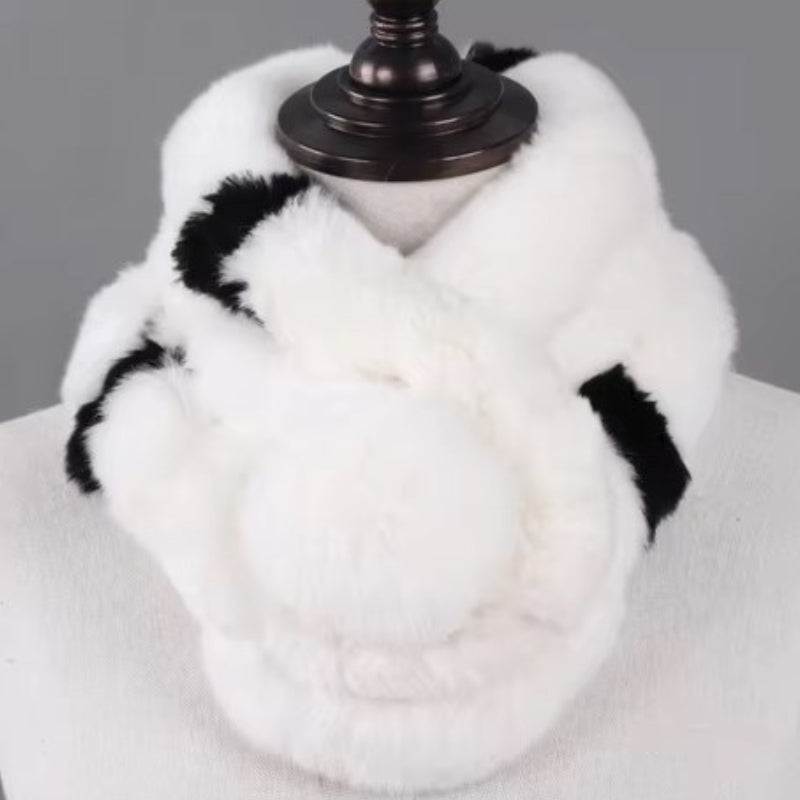 Écharpe façon fourrure de lapin