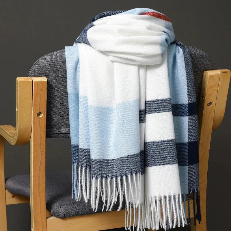 Écharpe façon plaid écossais