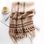Écharpe façon plaid tartan