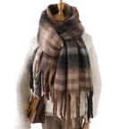 Écharpe façon tartan plaid
