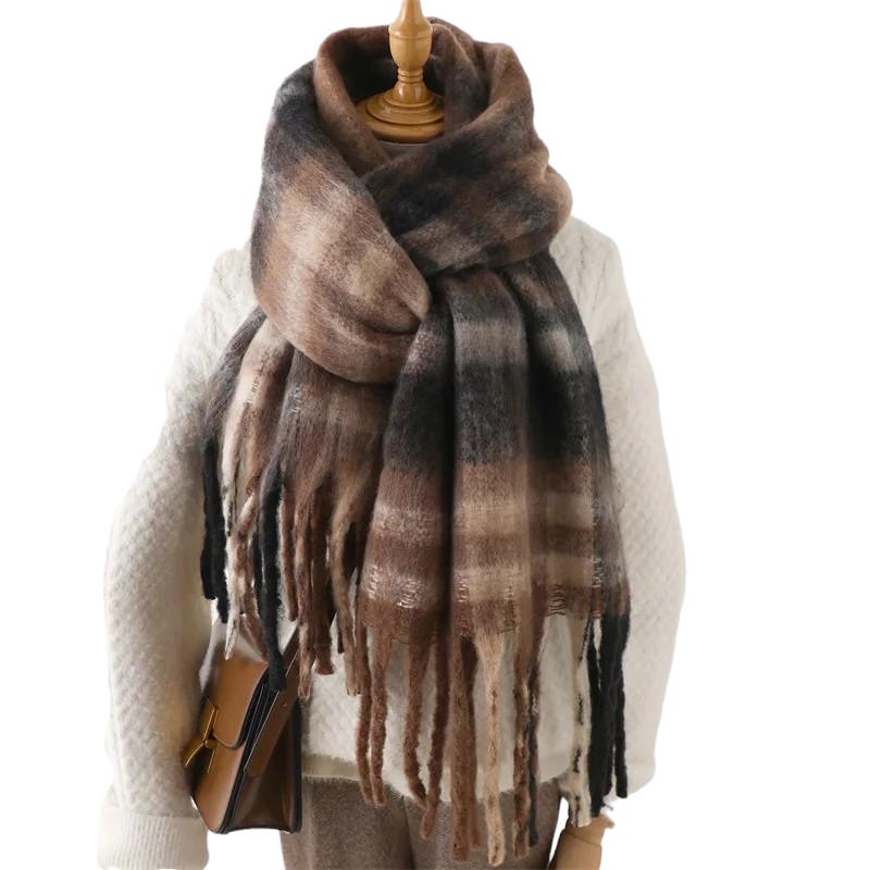 Écharpe façon tartan plaid